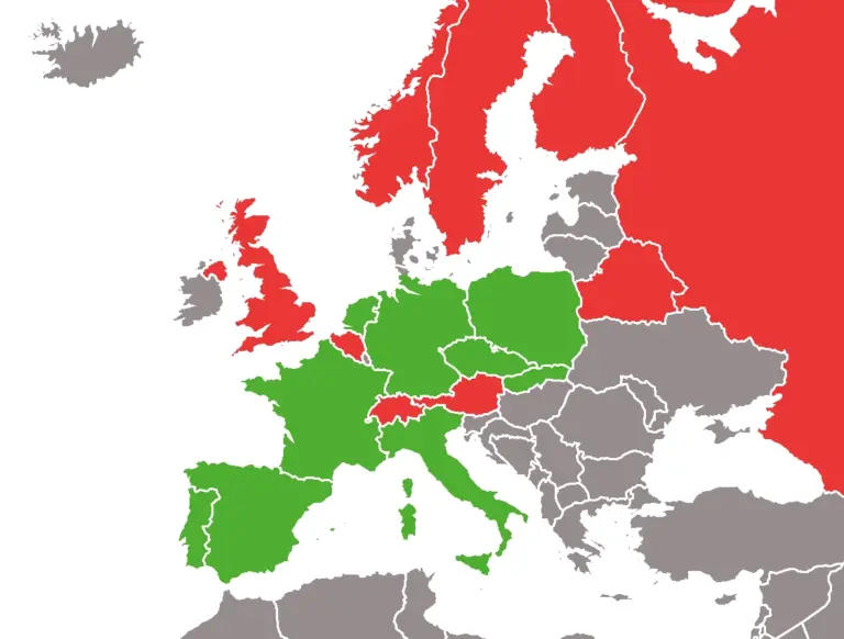 Paesi di consegna nell'UE 08/2026